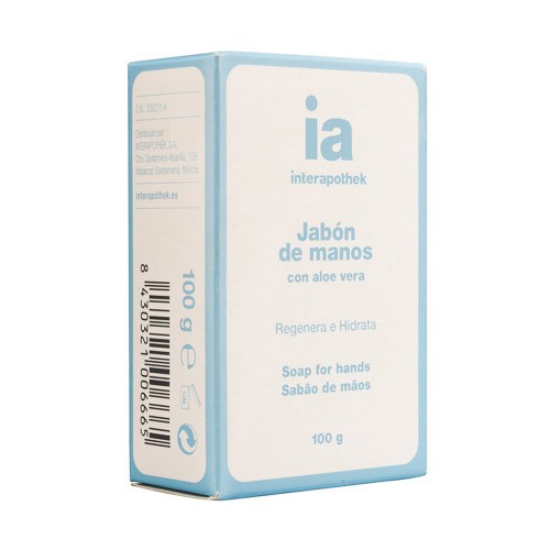 Interapothek jabón de manos aloe vera en pastilla 100g